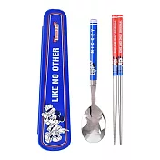 迪士尼 米奇米妮 3件環保餐具真空組 筷子 湯匙 收納盒 Disney Mickey Mouse 米奇藍紅