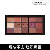 【MAKEUP REVOLUTION】玩妝革命15色眼影盤16.5g(古典薔薇)
