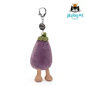 英國 JELLYCAT 鑰匙圈/吊飾 Vivacious Vegetable Aubergine Bag Charm 迷人茄子