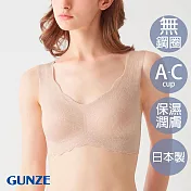 【日本GUNZE】雙重保水潤膚減壓無鋼圈內衣(KB1655-SLC) LL 淺膚