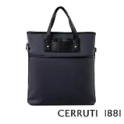 【Cerruti 1881】限量2折 義大利頂級手提包/肩背包 全新專櫃展示品(深藍色 CEBO00121T)