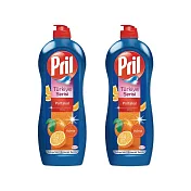 (2瓶任選超值組)德國Henkel Pril-高效能活性酵素分解重油環保親膚濃縮洗碗精653ml/藍瓶(廚房餐具,碗盤,料理鍋具清潔劑) 柑橘香*2瓶