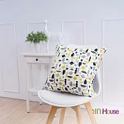 IN-HOUSE-簡約系列抱枕-咖啡-綠(50x50cm)/1入