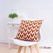 IN-HOUSE-簡約系列抱枕-波浪-橘(50x50cm)/1入