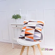 IN-HOUSE-簡約系列抱枕-放射三角-橘(50x50cm)/1入