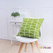 IN-HOUSE-簡約系列抱枕-交錯-綠(50x50cm)/1入