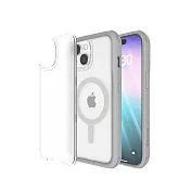 Solide iPhone 15 維納斯抗菌軍規防摔磁吸手機殼(附透明霧面背蓋) 雅痞灰