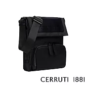 【Cerruti 1881】限量2折 義大利頂級側背包肩背包 全新專櫃展示品(黑色 CEBO06278N)