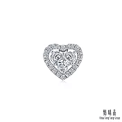 【點睛品】Lady Heart 21分 甜美愛心 18K金鑽石耳環(單隻)