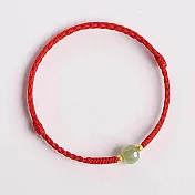 【水晶記】一生好運和田玉老型珠轉轉運手編串珠手繩 _紅色