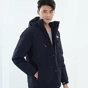 【遊遍天下】男款極暖GlobeTex防水防風保暖顯瘦羽絨外套GJ23038 / 丈青 XL 丈青