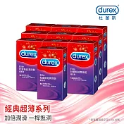 【Durex杜蕾斯】超潤滑裝衛生套12入X10盒
