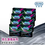 【Durex杜蕾斯】雙悅愛潮裝衛生套3入X8盒