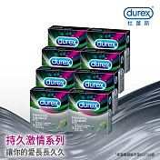 【Durex杜蕾斯】飆風碼衛生套3入X8盒