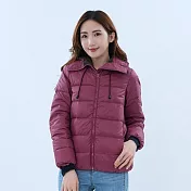 【遊遍天下】女款親子款防風防潑水保暖90%羽絨外套 GJ22039 紫色 ( XXS-3L ) 130 紫色