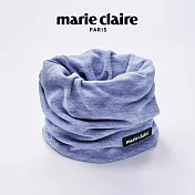 【ONEDER旺達棉品】美麗佳人法式雪花絨保暖圍脖 marie claire 蓄熱脖圍 套頭圍巾- 藍 MC-LO02