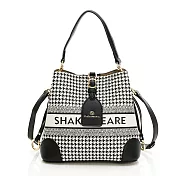 JSN - 莎士比亞貴族千鳥紋系列時尚名媛手提肩背包-共2色 黑色