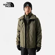 The North Face M MFO MOUNTAIN DOWN TRI JACKET - AP 男防水透氣保暖連帽三合一外套-綠-NF0A81QS21L 3XL 綠色