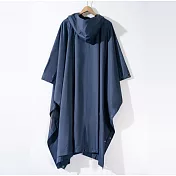 【inunder】mecover go out｜機能兩用斗篷雨衣天幕- 深藍