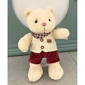 帕菲寶貝 PuffyPals 馬甲熊 23cm絨毛玩具 紅色