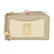 MARC JACOBS THE SNAPSHOT 防刮撞色拉鍊零錢包- 米白