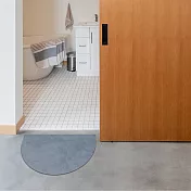 【CC家居】軟式珪藻土吸水防滑踏墊 半圓形  灰藍色