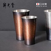 【日本新光堂】日本製純銅鎚目紋啤酒杯-350ml- 紅銅