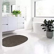 【CC家居】軟式珪藻土吸水防滑踏墊 橢圓形  咖啡色