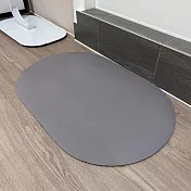 【CC家居】軟式珪藻土吸水防滑踏墊 方圓形  水泥灰