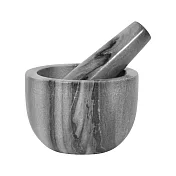 《danica》Heirloom大理石磨搗組 | 研磨缽 磨藥機 搗泥器 杵臼 搗缽 - 流紋灰11.5cm