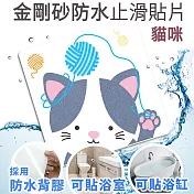Echain Tech 熊掌 金鋼砂防滑貼片 貓咪 12x12公分 單片
