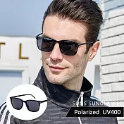 【SUNS】時尚寶麗來偏光太陽眼鏡 TR90彈性Polarized 男女適用 防眩光 抗UV400 S194 砂茶框茶片