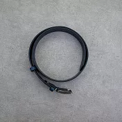 Be Two 手工皮件 ∣ 皮帶 真皮牛皮 寬版 38mm 男生款 臺灣製作 M 【深藍牛皮+A款】