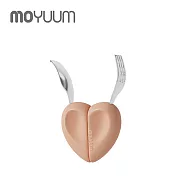 MOYUUM 韓國 304不鏽鋼愛心湯叉組 - 豆沙紅