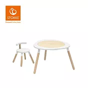 Stokke 挪威 MuTable V2 多功能遊戲桌入門組 (一桌一椅) - 霜降白
