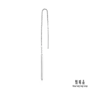 【點睛品】Ear Play 鉑金簡約長線條耳環(1對)