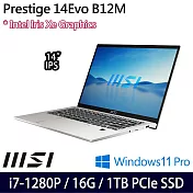 【MSI】微星 Prestige 14Evo B12M-434TW 14吋/i7-1280P/16G/1TB SSD/Win11P/ 商務筆電