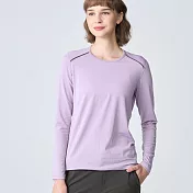 【荒野wildland】女輕能量纖維親膚保暖衣0B12661-59 L 芋紫色