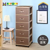 【台灣KEYWAY】DXL50 風尚五層抽屜收納櫃(附輪)