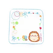 【Peter & Andy】純棉100% MIT設計製造::童趣小方巾-抱抱刺蝟  綠