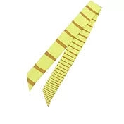 HERMES Twilly芥末黃條紋絲巾_展示品(單條) (芥末綠/芥末黃)