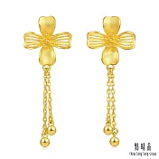 【點睛品】桂花 婚嫁黃金耳環_計價黃金(一對)