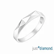 【Just Diamond】18K金鑽石戒指 兩心相悅(寬)對戒_男戒(港圍) 20 白金