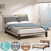 Homelike 喜家居雙人5尺附插座床架組(雪杉色)(2350) 雪杉色