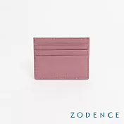 ZODENCE LIZ進口牛皮輕薄卡片夾 藕粉