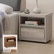 Homelike 喜家居單抽床頭櫃(二色)(2350) 雪杉色