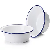 《IBILI》寬底琺瑯餐碗(藍16cm) | 飯碗 湯碗