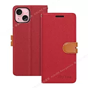 CITY For iPhone 15 Plus 6.7 浪漫都會支架皮套 紅色