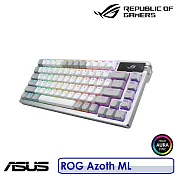 【5月底前送原廠電競鼠墊】ASUS 華碩 ROG Azoth ML 無線電競機械鍵盤 月光白 紅軸