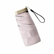 全面防曬極輕巧六折迷你黑膠傘UPF50+(多色可選) 淺粉